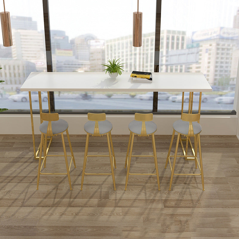 1/2/5 Pieces Luxurious Rectangle Pub Table Set Wooden Counter Table with High Stools Clearhalo 'Bar Furniture' 'furn' 'furn_home_bar_bar_sets' 'Furniture' 'Home Bars & Bar Sets' 'home_bar_bar_sets' 'Kitchen & Dining Furniture' 6106421