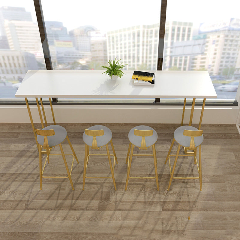 1/2/5 Pieces Luxurious Rectangle Pub Table Set Wooden Counter Table with High Stools Clearhalo 'Bar Furniture' 'furn' 'furn_home_bar_bar_sets' 'Furniture' 'Home Bars & Bar Sets' 'home_bar_bar_sets' 'Kitchen & Dining Furniture' 6106422