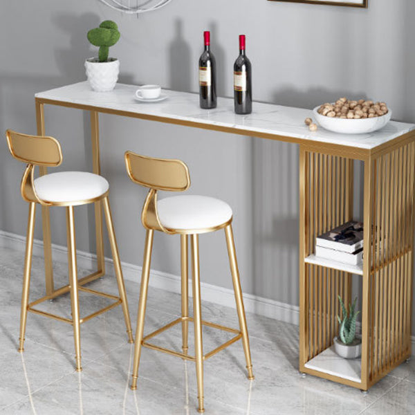 Glam Table and Stool 1/2/3 Pieces Pub Table Set for Dining Room Clearhalo 'Bar Furniture' 'furn' 'furn_home_bar_bar_sets' 'Furniture' 'Home Bars & Bar Sets' 'home_bar_bar_sets' 'Kitchen & Dining Furniture' 6106439