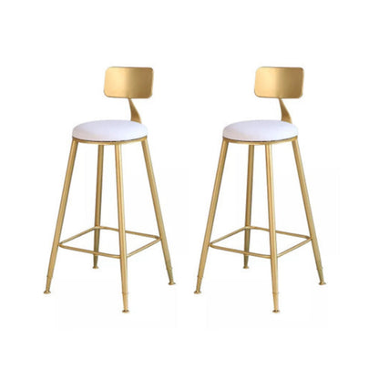 Glam Table and Stool 1/2/3 Pieces Pub Table Set for Dining Room White-Gold 30"H Stools (Set of 2) Clearhalo 'Bar Furniture' 'furn' 'furn_home_bar_bar_sets' 'Furniture' 'Home Bars & Bar Sets' 'home_bar_bar_sets' 'Kitchen & Dining Furniture' 6106440