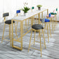 Glam Rectangle Bar Table Set 1/3 Pieces Counter Table for Dining Room