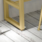 Glam Rectangle Bar Table Set 1/3 Pieces Counter Table for Dining Room