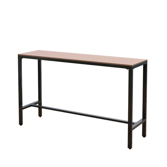 Industrial Faux Wood Pub Table Set 1/5 Pieces Bar Set with Metal Frame Clearhalo 'Bar Furniture' 'furn' 'furn_home_bar_bar_sets' 'Furniture' 'Home Bars & Bar Sets' 'home_bar_bar_sets' 'Kitchen & Dining Furniture' 6106556