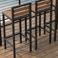 Industrial Faux Wood Pub Table Set 1/5 Pieces Bar Set with Metal Frame Clearhalo 'Bar Furniture' 'furn' 'furn_home_bar_bar_sets' 'Furniture' 'Home Bars & Bar Sets' 'home_bar_bar_sets' 'Kitchen & Dining Furniture' 6106558