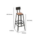 Industrial Faux Wood Pub Table Set 1/5 Pieces Bar Set with Metal Frame Clearhalo 'Bar Furniture' 'furn' 'furn_home_bar_bar_sets' 'Furniture' 'Home Bars & Bar Sets' 'home_bar_bar_sets' 'Kitchen & Dining Furniture' 6106562