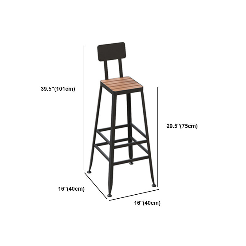 Industrial Faux Wood Pub Table Set 1/5 Pieces Bar Set with Metal Frame Clearhalo 'Bar Furniture' 'furn' 'furn_home_bar_bar_sets' 'Furniture' 'Home Bars & Bar Sets' 'home_bar_bar_sets' 'Kitchen & Dining Furniture' 6106562