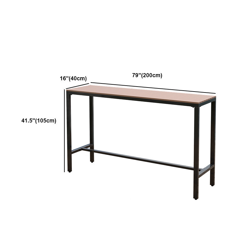 Industrial Faux Wood Pub Table Set 1/5 Pieces Bar Set with Metal Frame Clearhalo 'Bar Furniture' 'furn' 'furn_home_bar_bar_sets' 'Furniture' 'Home Bars & Bar Sets' 'home_bar_bar_sets' 'Kitchen & Dining Furniture' 6106570