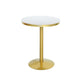 1/2/3 Pieces Contemporary Bar Table and Stools Round Pub Table Set for Dining Room White-Gold 22"L x 22"W Clearhalo 'Bar Furniture' 'furn' 'furn_home_bar_bar_sets' 'Furniture' 'Home Bars & Bar Sets' 'home_bar_bar_sets' 'Kitchen & Dining Furniture' 6106577