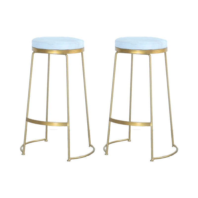 1/2/3 Pieces Contemporary Bar Table and Stools Round Pub Table Set for Dining Room White-Gold 30"H Stools (Set of 2) Clearhalo 'Bar Furniture' 'furn' 'furn_home_bar_bar_sets' 'Furniture' 'Home Bars & Bar Sets' 'home_bar_bar_sets' 'Kitchen & Dining Furniture' 6106579