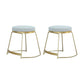 1/2/3 Pieces Contemporary Bar Table and Stools Round Pub Table Set for Dining Room 2 White Gold Chair 17.7"H Clearhalo 'Bar Furniture' 'furn' 'furn_home_bar_bar_sets' 'Furniture' 'Home Bars & Bar Sets' 'home_bar_bar_sets' 'Kitchen & Dining Furniture' 6106580