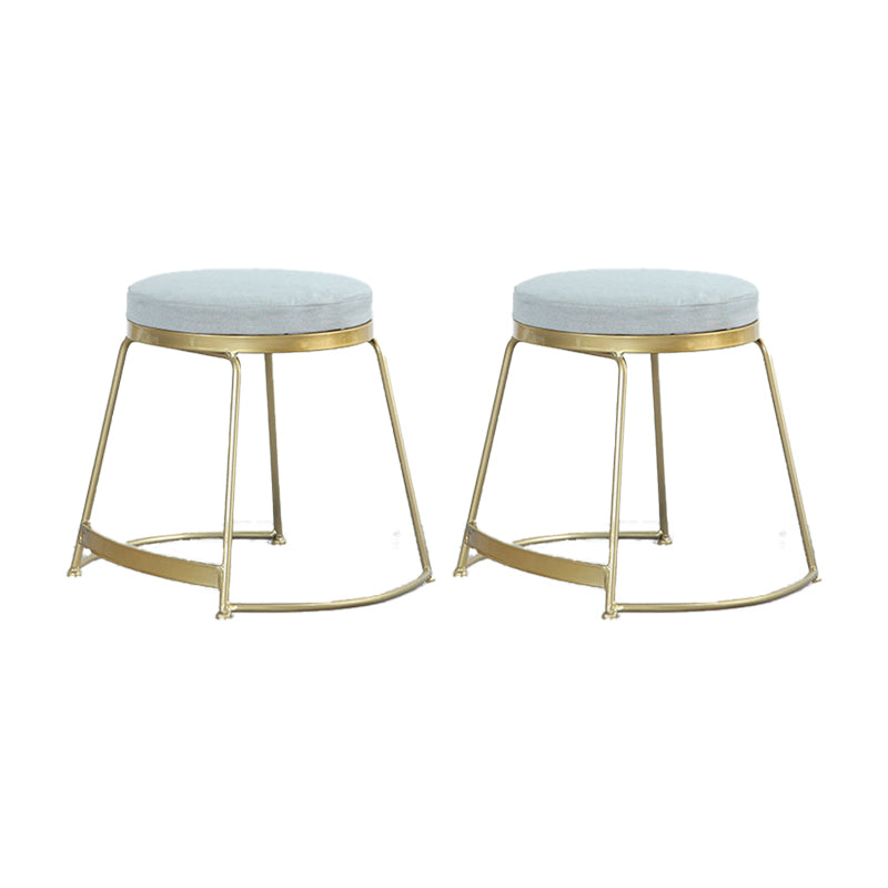 1/2/3 Pieces Contemporary Bar Table and Stools Round Pub Table Set for Dining Room 2 White Gold Chair 17.7"H Clearhalo 'Bar Furniture' 'furn' 'furn_home_bar_bar_sets' 'Furniture' 'Home Bars & Bar Sets' 'home_bar_bar_sets' 'Kitchen & Dining Furniture' 6106580