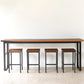 Solid Wood Top Bistro Set 1/2/5 Pieces Modern Rectangle Pub Table Set 5 Pieces: Table, 4 Stools Clearhalo 'Bar Furniture' 'furn' 'furn_home_bar_bar_sets' 'Furniture' 'Home Bars & Bar Sets' 'home_bar_bar_sets' 'Kitchen & Dining Furniture' 6106602