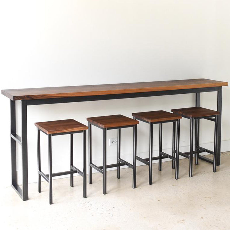 Solid Wood Top Bistro Set 1/2/5 Pieces Modern Rectangle Pub Table Set Clearhalo 'Bar Furniture' 'furn' 'furn_home_bar_bar_sets' 'Furniture' 'Home Bars & Bar Sets' 'home_bar_bar_sets' 'Kitchen & Dining Furniture' 6106604