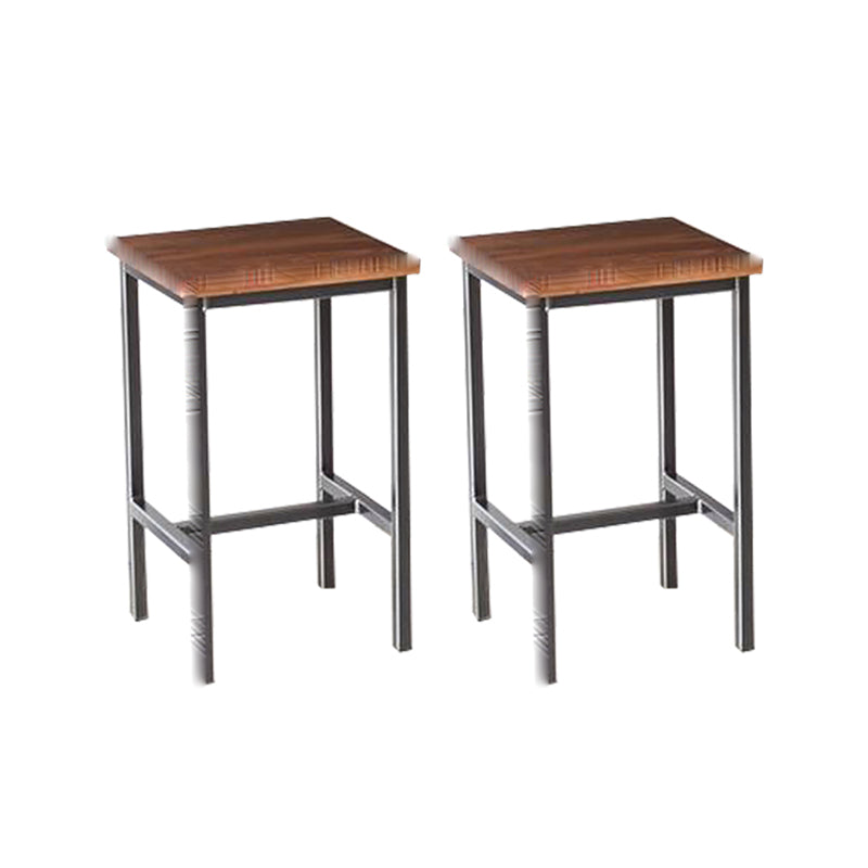 Solid Wood Top Bistro Set 1/2/5 Pieces Modern Rectangle Pub Table Set Brown 30"H Stools (Set of 2) Clearhalo 'Bar Furniture' 'furn' 'furn_home_bar_bar_sets' 'Furniture' 'Home Bars & Bar Sets' 'home_bar_bar_sets' 'Kitchen & Dining Furniture' 6106605