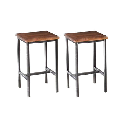 Solid Wood Top Bistro Set 1/2/5 Pieces Modern Rectangle Pub Table Set Brown 30"H Stools (Set of 2) Clearhalo 'Bar Furniture' 'furn' 'furn_home_bar_bar_sets' 'Furniture' 'Home Bars & Bar Sets' 'home_bar_bar_sets' 'Kitchen & Dining Furniture' 6106605