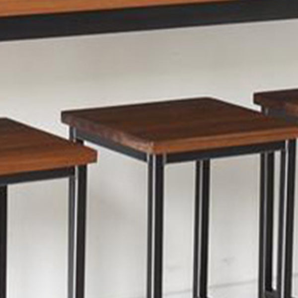 Solid Wood Top Bistro Set 1/2/5 Pieces Modern Rectangle Pub Table Set Clearhalo 'Bar Furniture' 'furn' 'furn_home_bar_bar_sets' 'Furniture' 'Home Bars & Bar Sets' 'home_bar_bar_sets' 'Kitchen & Dining Furniture' 6106611