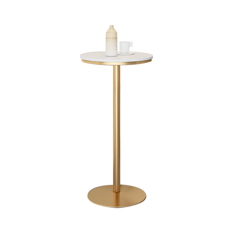 Modern 1/2/3/4 Pieces Metal Bar Table Set Round Bar Table with High Stools for Kitchen Clearhalo 'Bar Furniture' 'furn' 'furn_home_bar_bar_sets' 'Furniture' 'Home Bars & Bar Sets' 'home_bar_bar_sets' 'Kitchen & Dining Furniture' 6106675