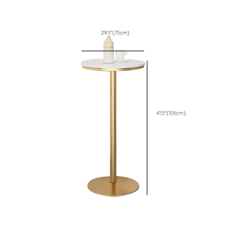 Modern 1/2/3/4 Pieces Metal Bar Table Set Round Bar Table with High Stools for Kitchen Clearhalo 'Bar Furniture' 'furn' 'furn_home_bar_bar_sets' 'Furniture' 'Home Bars & Bar Sets' 'home_bar_bar_sets' 'Kitchen & Dining Furniture' 6106684