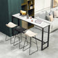 Modern Rectangle Pub Table Set 1/4 Pieces Marble Top Bar Table with Metal Stools Clearhalo 'Bar Furniture' 'furn' 'furn_home_bar_bar_sets' 'Furniture' 'Home Bars & Bar Sets' 'home_bar_bar_sets' 'Kitchen & Dining Furniture' 6106686