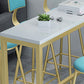 Glam Rectangle Bar Table Set 1/2/3/4/7 Pieces Dining Set for Dining Room