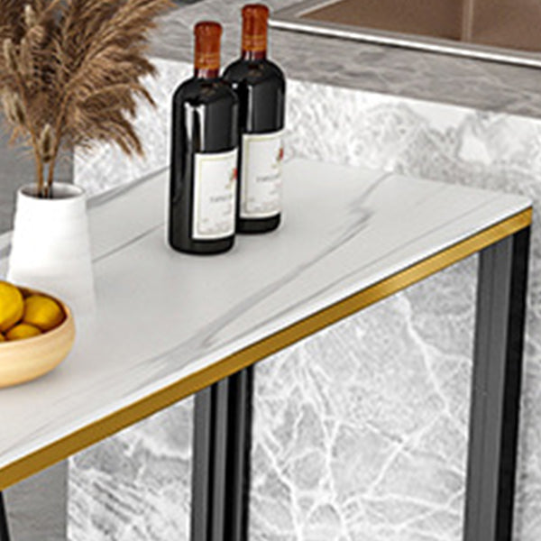 Sintered Stone Bistro Table Set 1/2/3 Pieces Modern Irregular Shape Pub Table Set Clearhalo 'Bar Furniture' 'furn' 'furn_home_bar_bar_sets' 'Furniture' 'Home Bars & Bar Sets' 'home_bar_bar_sets' 'Kitchen & Dining Furniture' 6106779