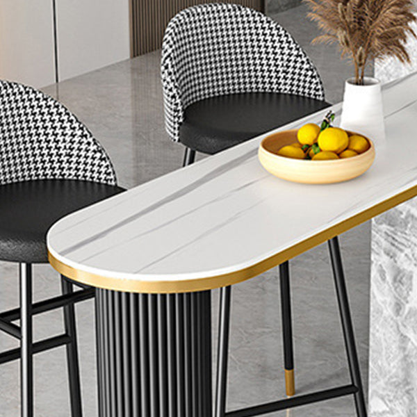 Sintered Stone Bistro Table Set 1/2/3 Pieces Modern Irregular Shape Pub Table Set Clearhalo 'Bar Furniture' 'furn' 'furn_home_bar_bar_sets' 'Furniture' 'Home Bars & Bar Sets' 'home_bar_bar_sets' 'Kitchen & Dining Furniture' 6106780