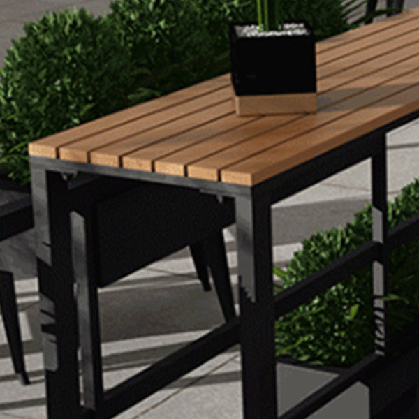 1/2/5 Pieces Modern Reclaimed Wood Bar Table Set Fixed Table Counter Table Clearhalo 'Bar Furniture' 'furn' 'furn_home_bar_bar_sets' 'Furniture' 'Home Bars & Bar Sets' 'home_bar_bar_sets' 'Kitchen & Dining Furniture' 6106814