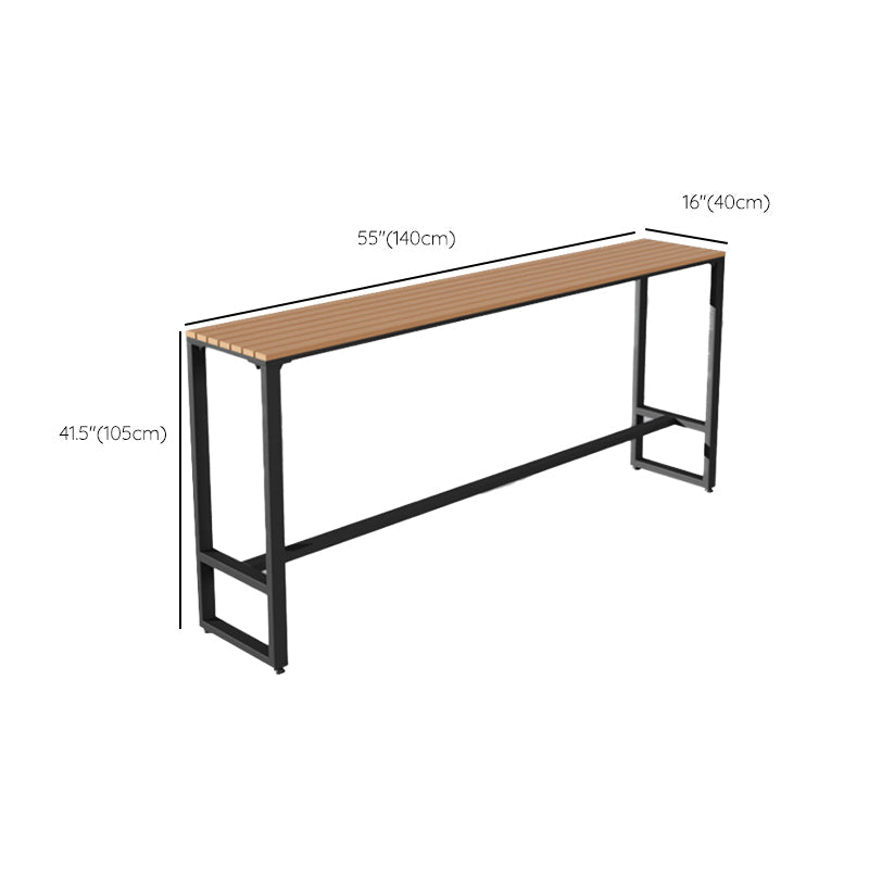 1/2/5 Pieces Modern Reclaimed Wood Bar Table Set Fixed Table Counter Table Clearhalo 'Bar Furniture' 'furn' 'furn_home_bar_bar_sets' 'Furniture' 'Home Bars & Bar Sets' 'home_bar_bar_sets' 'Kitchen & Dining Furniture' 6106817