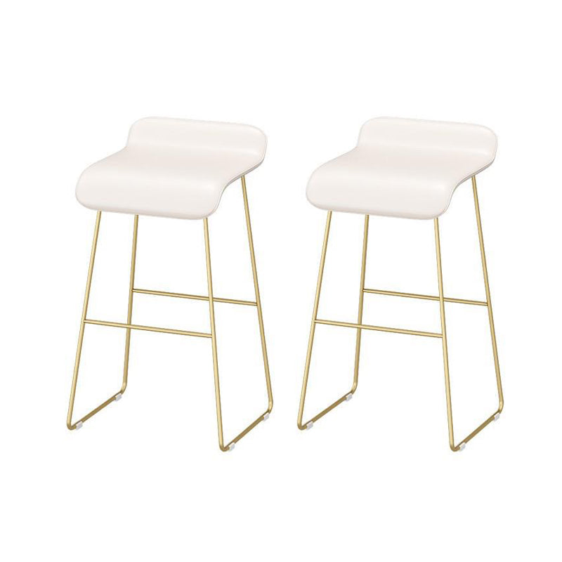 Modern 1/2/5 Pieces Metal Bar Table Set Stone Bar Table with High Stools for Kitchen White 30"H Stools (Set of 2) Clearhalo 'Bar Furniture' 'furn' 'furn_home_bar_bar_sets' 'Furniture' 'Home Bars & Bar Sets' 'home_bar_bar_sets' 'Kitchen & Dining Furniture' 6106830