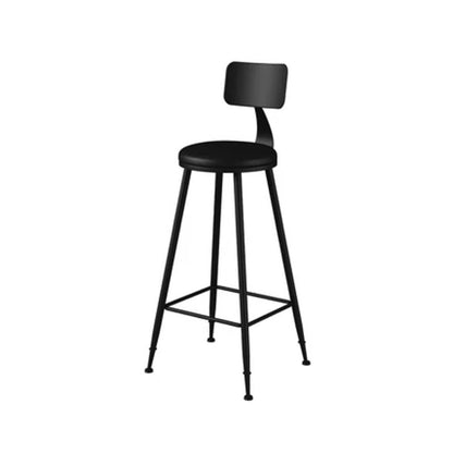 1/6/11 Pieces Pine Wood Top Bar Set with Metal Frame Industrial Rectangle Pub Set Black 30"H Stool (Single) Clearhalo 'Bar Furniture' 'furn' 'furn_home_bar_bar_sets' 'Furniture' 'Home Bars & Bar Sets' 'home_bar_bar_sets' 'Kitchen & Dining Furniture' 6106849