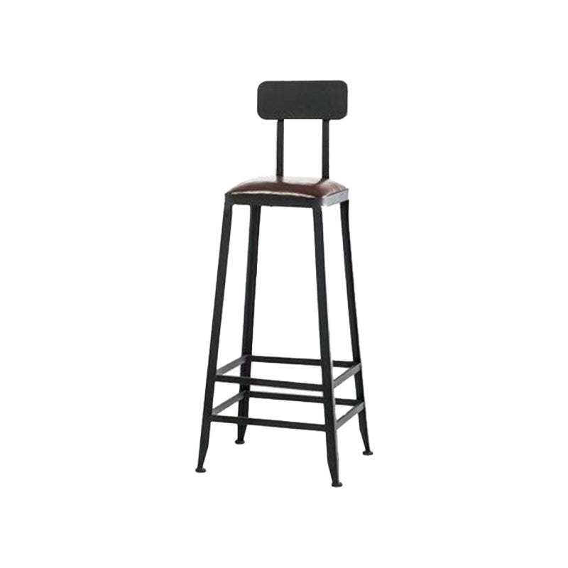 1/6/11 Pieces Pine Wood Top Bar Set with Metal Frame Industrial Rectangle Pub Set Brown 30"H Stool (Single) Clearhalo 'Bar Furniture' 'furn' 'furn_home_bar_bar_sets' 'Furniture' 'Home Bars & Bar Sets' 'home_bar_bar_sets' 'Kitchen & Dining Furniture' 6106851