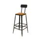 1/6/11 Pieces Pine Wood Top Bar Set with Metal Frame Industrial Rectangle Pub Set Orange 30"H Stool (Single) Clearhalo 'Bar Furniture' 'furn' 'furn_home_bar_bar_sets' 'Furniture' 'Home Bars & Bar Sets' 'home_bar_bar_sets' 'Kitchen & Dining Furniture' 6106853