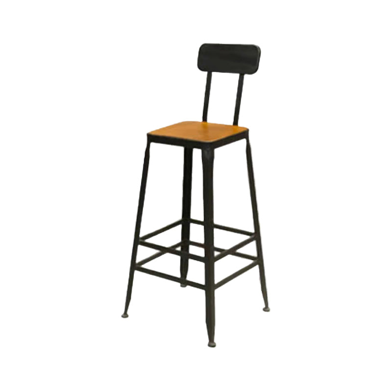 1/6/11 Pieces Pine Wood Top Bar Set with Metal Frame Industrial Rectangle Pub Set Orange 30"H Stool (Single) Clearhalo 'Bar Furniture' 'furn' 'furn_home_bar_bar_sets' 'Furniture' 'Home Bars & Bar Sets' 'home_bar_bar_sets' 'Kitchen & Dining Furniture' 6106853