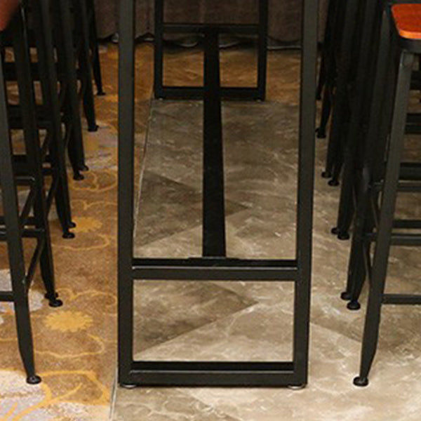 1/6/11 Pieces Pine Wood Top Bar Set with Metal Frame Industrial Rectangle Pub Set Clearhalo 'Bar Furniture' 'furn' 'furn_home_bar_bar_sets' 'Furniture' 'Home Bars & Bar Sets' 'home_bar_bar_sets' 'Kitchen & Dining Furniture' 6106858