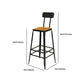 1/6/11 Pieces Pine Wood Top Bar Set with Metal Frame Industrial Rectangle Pub Set Clearhalo 'Bar Furniture' 'furn' 'furn_home_bar_bar_sets' 'Furniture' 'Home Bars & Bar Sets' 'home_bar_bar_sets' 'Kitchen & Dining Furniture' 6106862