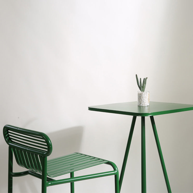 Industrial Square Bar Table Set 1/2 Pieces Pub Table Set with Metal Base Clearhalo 'Bar Furniture' 'furn' 'furn_home_bar_bar_sets' 'Furniture' 'Home Bars & Bar Sets' 'home_bar_bar_sets' 'Kitchen & Dining Furniture' 6106899