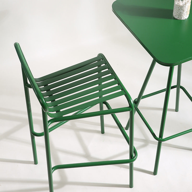 Industrial Square Bar Table Set 1/2 Pieces Pub Table Set with Metal Base Clearhalo 'Bar Furniture' 'furn' 'furn_home_bar_bar_sets' 'Furniture' 'Home Bars & Bar Sets' 'home_bar_bar_sets' 'Kitchen & Dining Furniture' 6106901