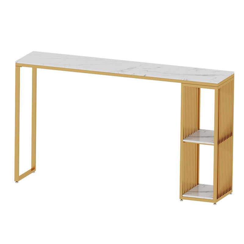 Industrielles 1/3-teiliges Bartisch-Set, rechteckiger Steintisch für Wohnzimmer