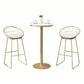 Glam Style Round Bar Table Set 1/3/5 Pieces Solid Wood Counter Table for Indoor 3 Pieces: Table, 2 Stools Clearhalo 'Bar Furniture' 'furn' 'furn_home_bar_bar_sets' 'Furniture' 'Home Bars & Bar Sets' 'home_bar_bar_sets' 'Kitchen & Dining Furniture' 6106928