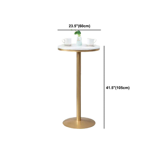 Tavolo da bar rotondo in stile glam set 1/3/5 pezzi in legno massiccio per interno