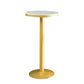 Glam Round Pub Table Set 1/2/3 Pieces Marble Top Bar Table with Metal Stools