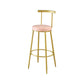 Glam Round Pub Table Set 1/2/3 Pieces Marble Top Bar Table with Metal Stools