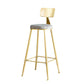 Glam Round Pub Table Set 1/2/3 Pieces Marble Top Bar Table with Metal Stools