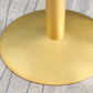Glam Round Pub Table Set 1/2/3 Pieces Marble Top Bar Table with Metal Stools