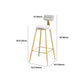 Glam Round Pub Table Set 1/2/3 Pieces Marble Top Bar Table with Metal Stools