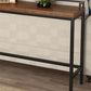 Table de bar moderne de 41,3 po en fer noir, table de salle à manger en bois massif pour patio