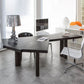 Black Parsons Writing Desk Pine Office Desk 28.7" Tall for Office Clearhalo 'furn' 'furn_office_desk' 'Furniture' 'Office Desks' 'Office Furniture' 'office_desk' 6107044