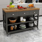 Modern Style Rolling Kitchen Cart Metal Rectangular Kitchen Island Cart with Drawer Clearhalo 'furn' 'furn_kitchen_islands_carts' 'Furniture' 'Kitchen & Dining Furniture' 'Kitchen Islands & Carts' 'kitchen_islands_carts' 6107067