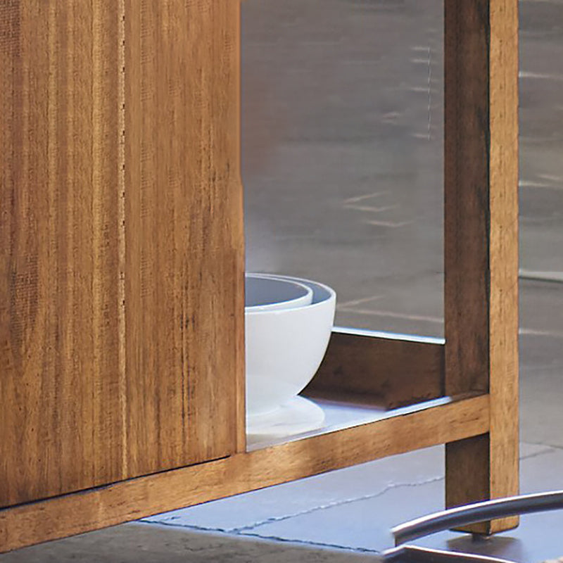 Tavolo da cucina per cucina in legno contemporaneo con un deposito aperto