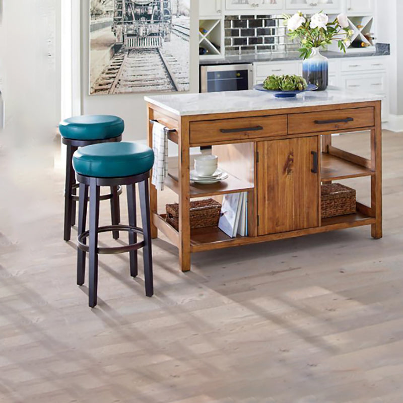 Tavolo da cucina per cucina in legno contemporaneo con un deposito aperto